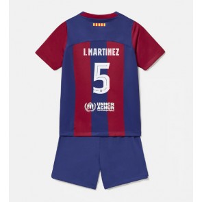 Barcelona Inigo Martinez #5 Domaci Dres za Dječji 2023-24 Kratak Rukavima (+ kratke hlače)